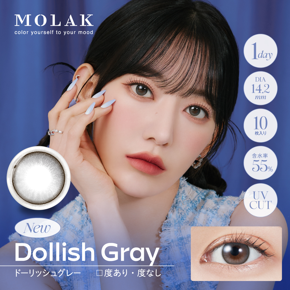 MOLAK 1day（モラクワンデー）ドーリッシュグレー