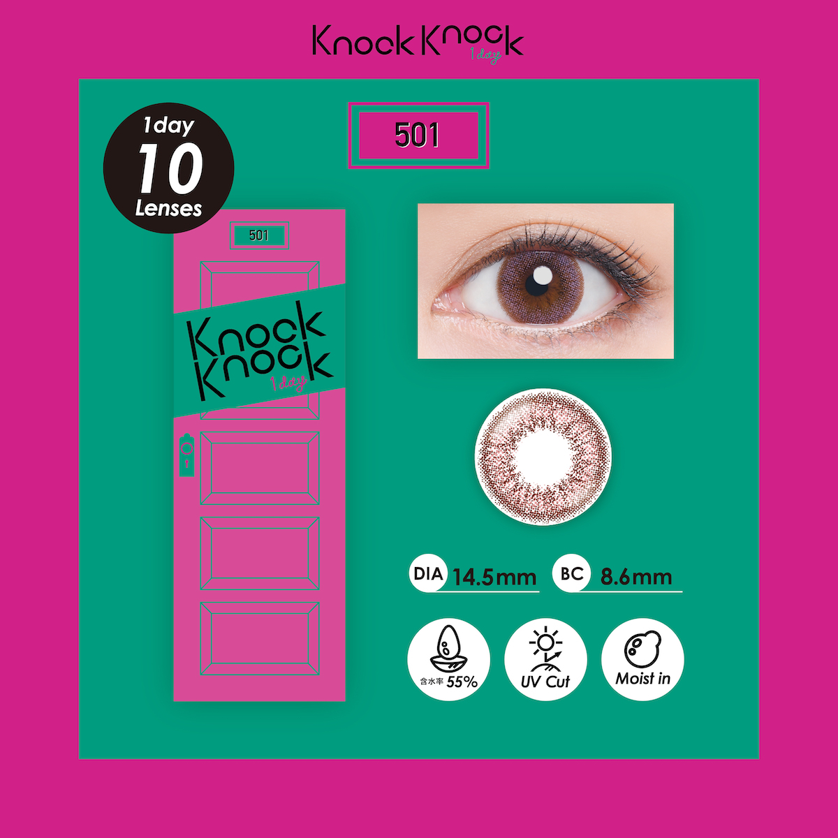 KnockKnock(ノックノック)ワンデー 10枚 501